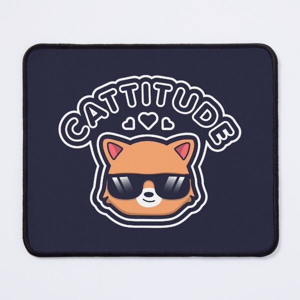 Item preview, Cattitude Cute Cat Attitude Kawaii Pun designed and sold by AweSoMe Shirts.