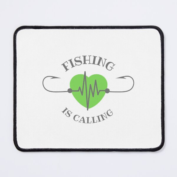 Item preview, Fishing is calling, fishing hook heartbeat design designed and sold by Auntieck.