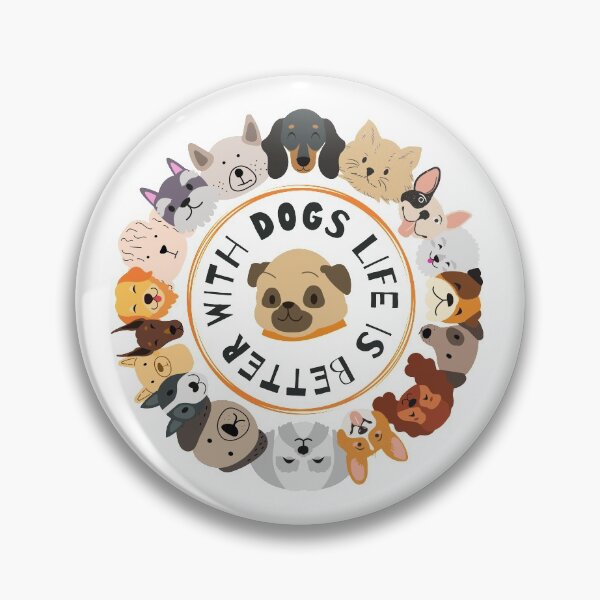 Item preview, Life Is Better With Dogs Circle Wreath Typography designed and sold by BeeZBeez.