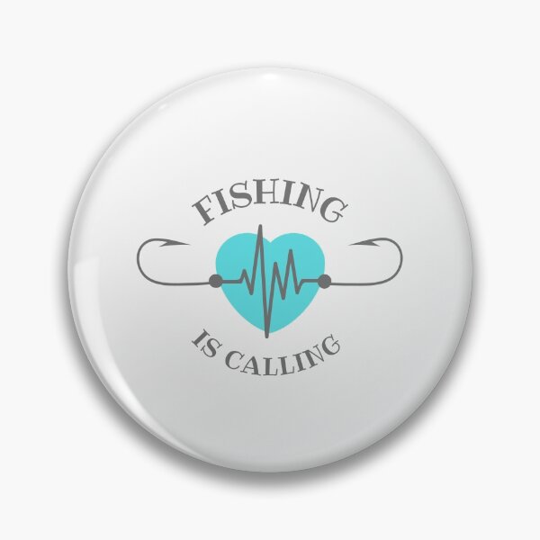Item preview, Fishing is calling, fishing hook heartbeat design designed and sold by Auntieck.