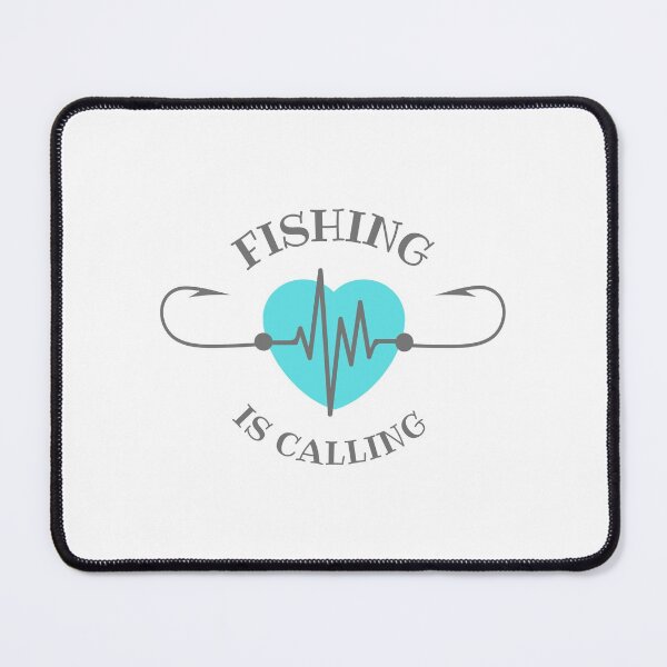 Item preview, Fishing is calling, fishing hook heartbeat design designed and sold by Auntieck.