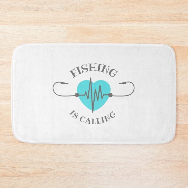 Item preview, Fishing is calling, fishing hook heartbeat design designed and sold by Auntieck.