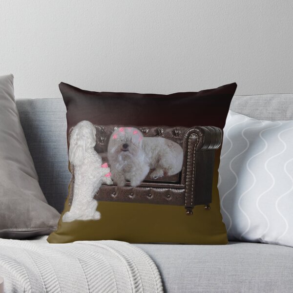 Item preview, DOGS - CANINES & CULERS - CURLING HAIR FUN THROW PILLOW & TOTE BAG designed and sold by ✿✿ Bonita ✿✿ ђєℓℓσ.