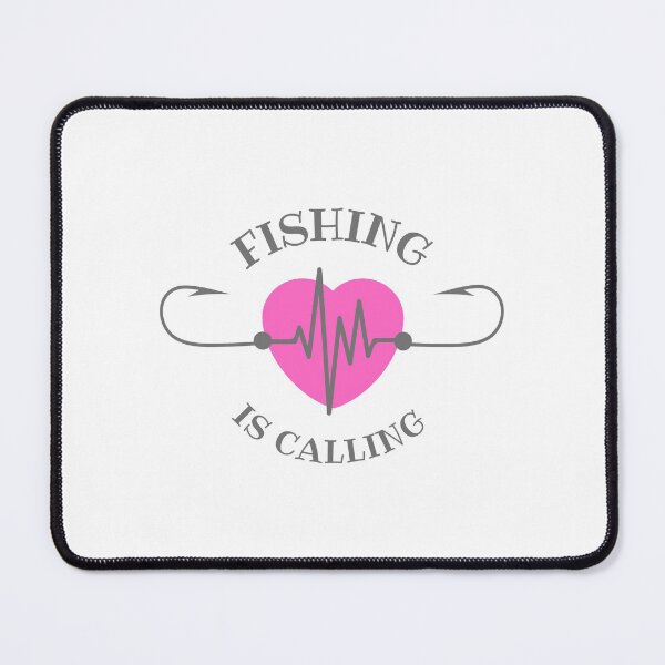 Item preview, Fishing is calling, fishing hook heartbeat design designed and sold by Auntieck.