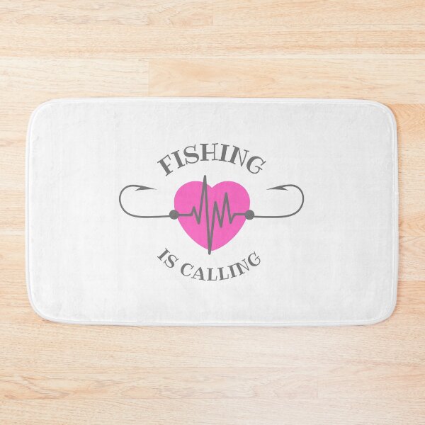 Item preview, Fishing is calling, fishing hook heartbeat design designed and sold by Auntieck.