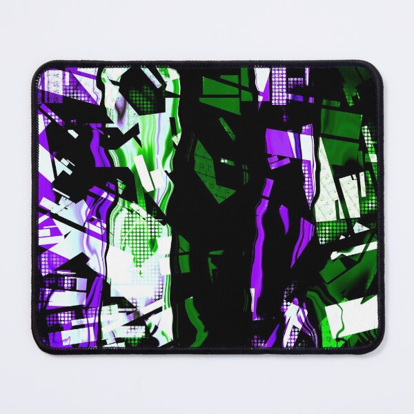 Item preview, “Abztrakt” | Digital Abstract Design in Purple, Green and Black designed and sold by LiseHoltArt.