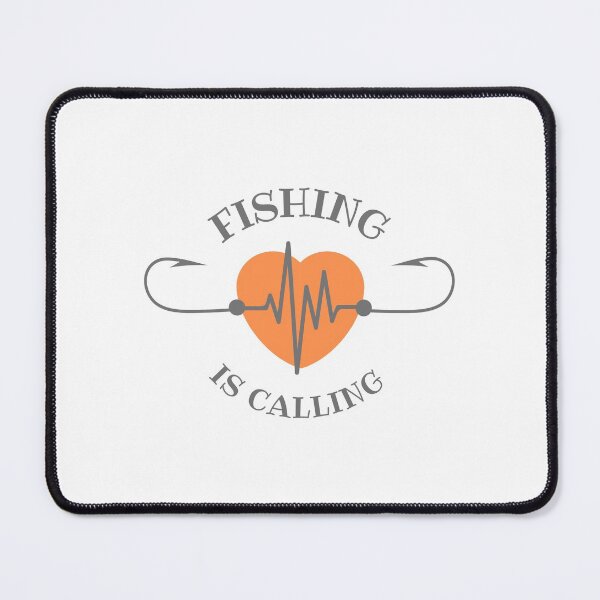 Item preview, Fishing is calling, fishing hook heartbeat design designed and sold by Auntieck.