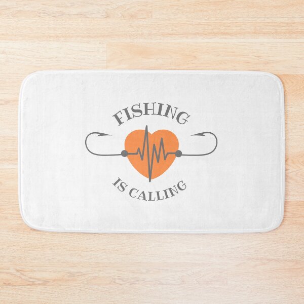 Item preview, Fishing is calling, fishing hook heartbeat design designed and sold by Auntieck.