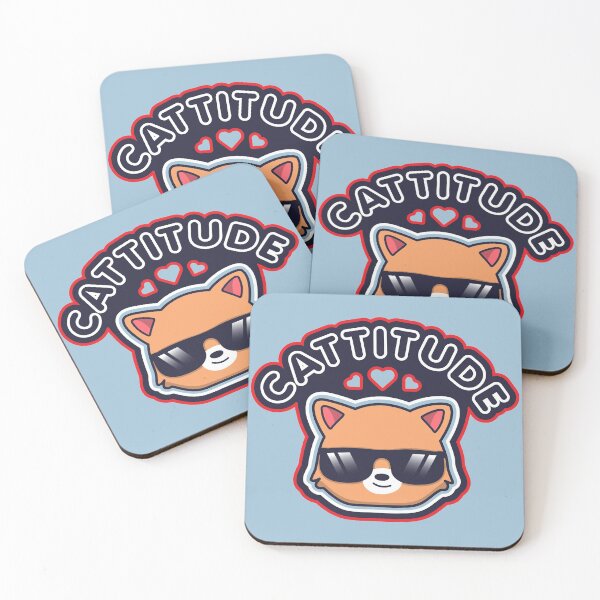 Item preview, Cattitude Cute Cat Attitude Kawaii Pun designed and sold by AweSoMe Shirts.