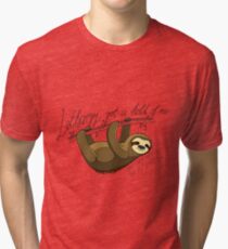 "Sloth in Lethargy" (Bastille inspired) Tri-blend T-Shirt