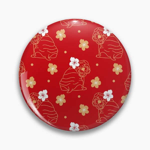 Item preview, Chinese Shar Pei and Plum Flower designed and sold by Lulupainting.