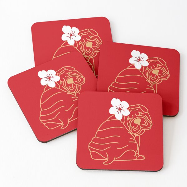Item preview, Chinese Shar Pei and Plum Flower designed and sold by Lulupainting.