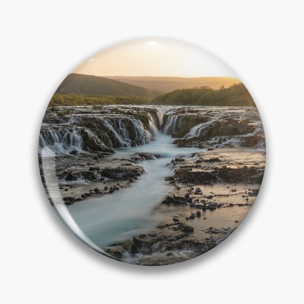 Item preview, Beatiful Waterfall in Iceland with Midnight Sunset designed and sold by Danny Wanders.