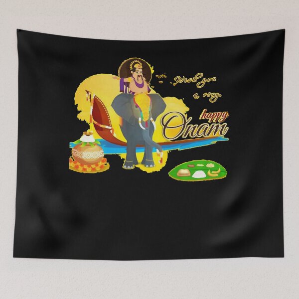 Item preview, Happy Onam festival elephant design Essential T-Shirt designed and sold by FrewinMason.