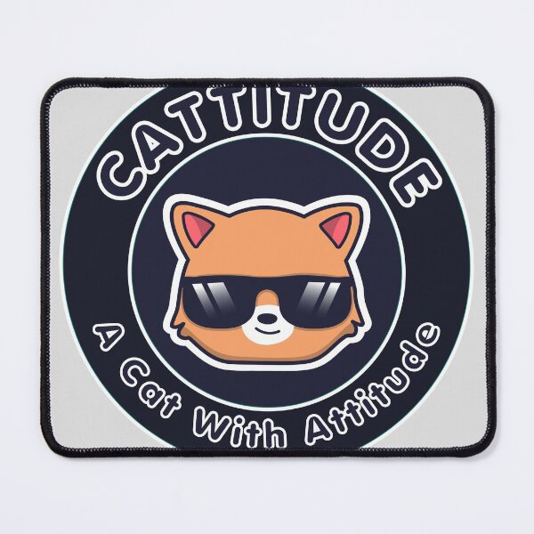 Item preview, Cattitude A Kawaii Cat With Attitude Cute Saying designed and sold by AweSoMe Shirts.