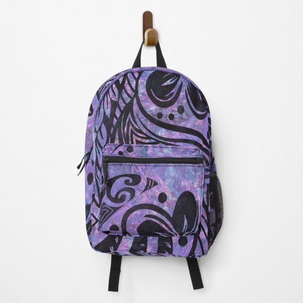Item preview, Painted Purple Abstract Hawaiian - Samoan With Tribal Black Overlay designed and sold by sunnthreads.