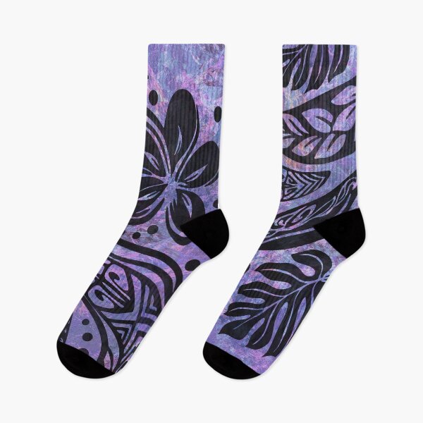 Item preview, Painted Purple Abstract Hawaiian - Samoan With Tribal Black Overlay designed and sold by sunnthreads.