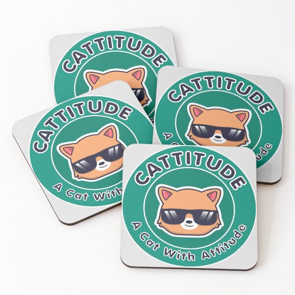 Item preview, Cattitude A Cute Cat With Attitude Kawaii Feline Saying designed and sold by AweSoMe Shirts.