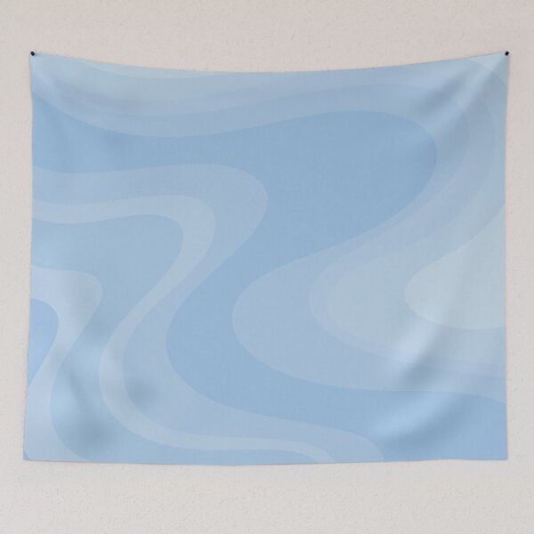 Item preview, Retro Swirls in Powder Blue Abstract Pattern designed and sold by kierkegaard.