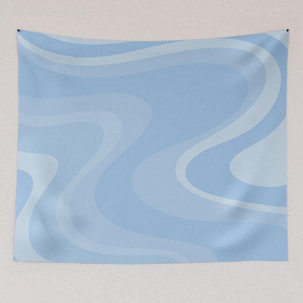Item preview, Powder Blue Retro Swirls Abstract Pattern designed and sold by kierkegaard.