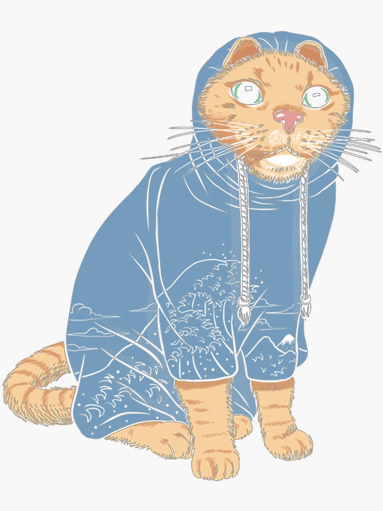 &ldquo;Cat With Tracksuit&rdquo; Sticker for Sale by BrikanDavis | Redbubble
