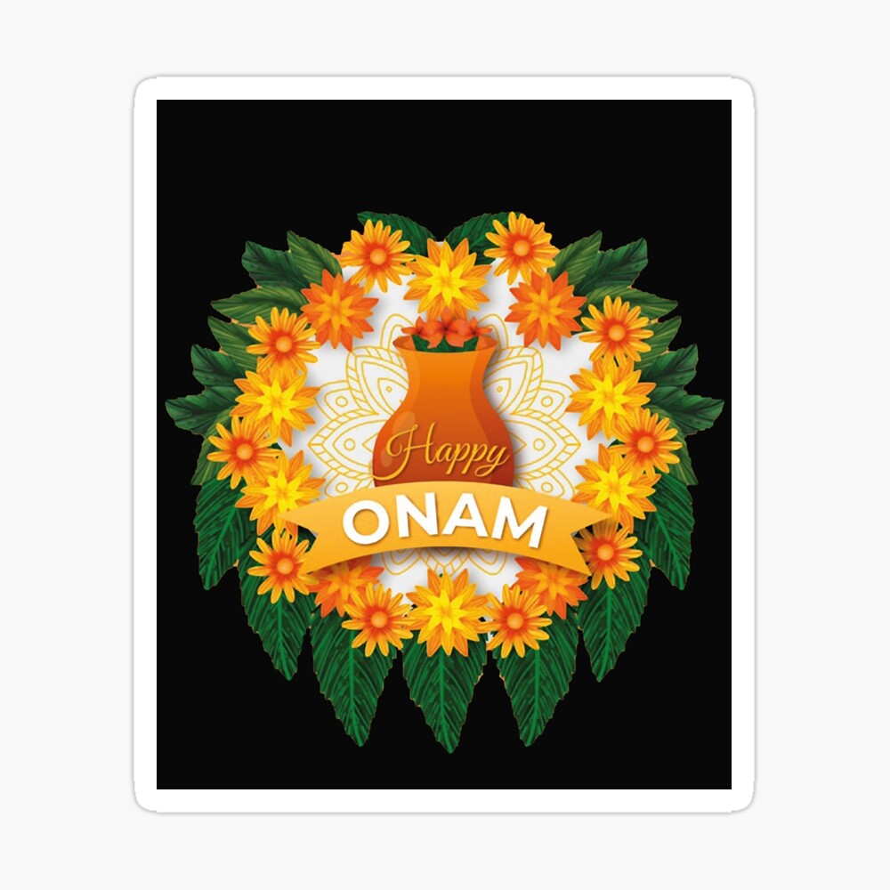 Happy Onam Sale offer Logo, Symbol, Sign, banner, Poster, Tag, Sticker,  Floral design . boat race, Vector, icon, Illustration, Umbrella, South  Indian Festival celebration. Stock Vector | Adobe Stock