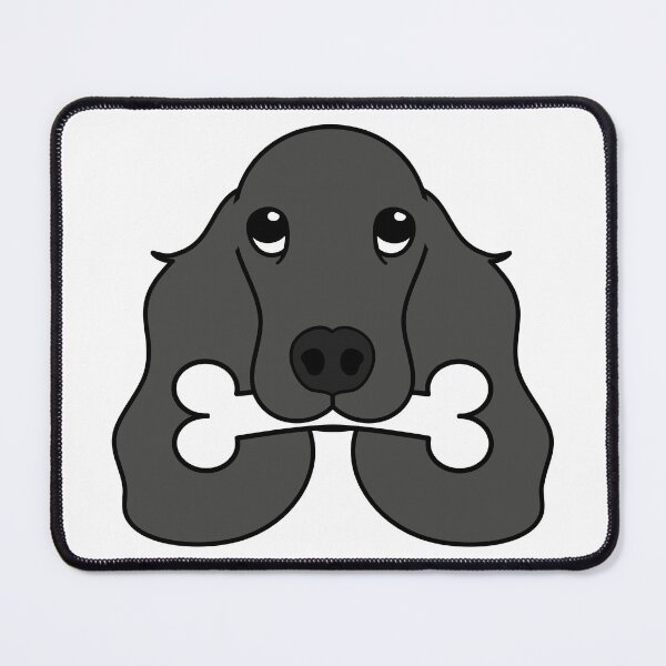Item preview, English Cocker Spaniel Loves Bone - Black designed and sold by Lulupainting.