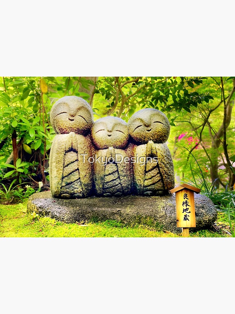 "Happy Cute Smiling Jizo Statues at Hase Temple Kamakura" Poster for Sale by TokyoDesigns