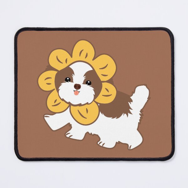 Item preview, Shih Tzu Dog with Flower Hat - Brown designed and sold by Lulupainting.