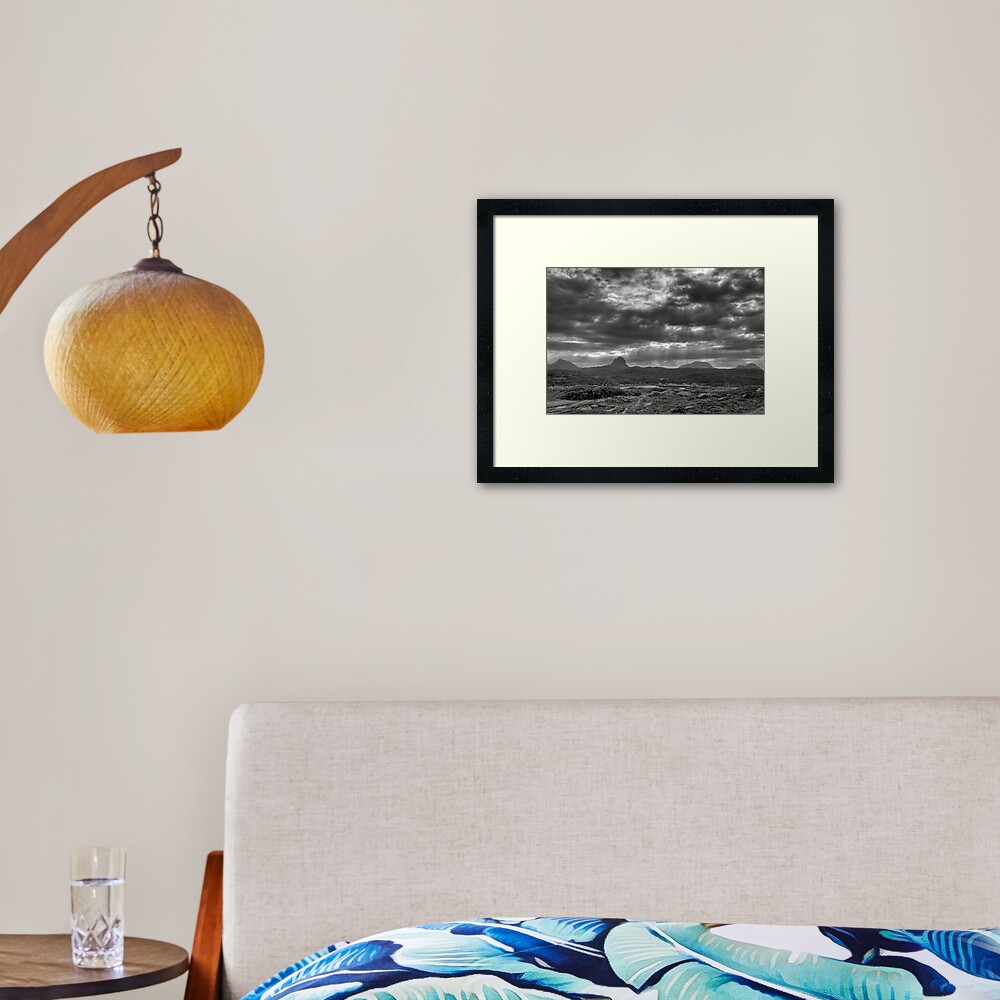 Lochinver Harbour, Sutherland, Scotland. Framed Art Print