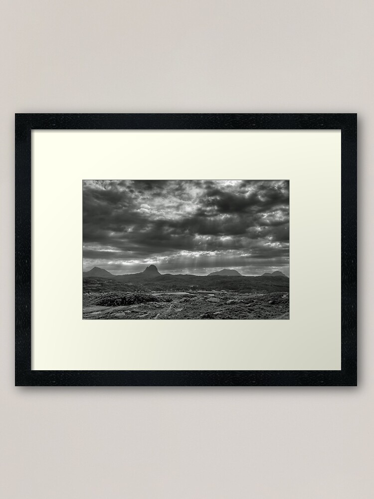 Alternate view of Lochinver Harbour, Sutherland, Scotland. Framed Art Print
