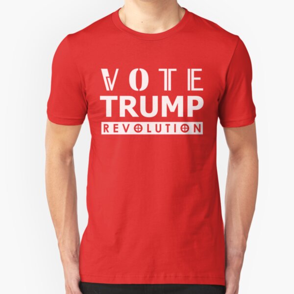 Vote Trump Wear Red To The Polls 2016 Revolution Slim Fit T-Shirt