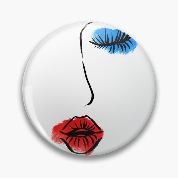 Item preview, Abstract Art Face Sketch Lipstick Makeup  designed and sold by ClareMadelane.