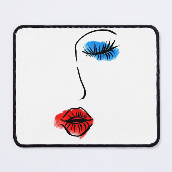 Item preview, Abstract Art Face Sketch Lipstick Makeup  designed and sold by ClareMadelane.
