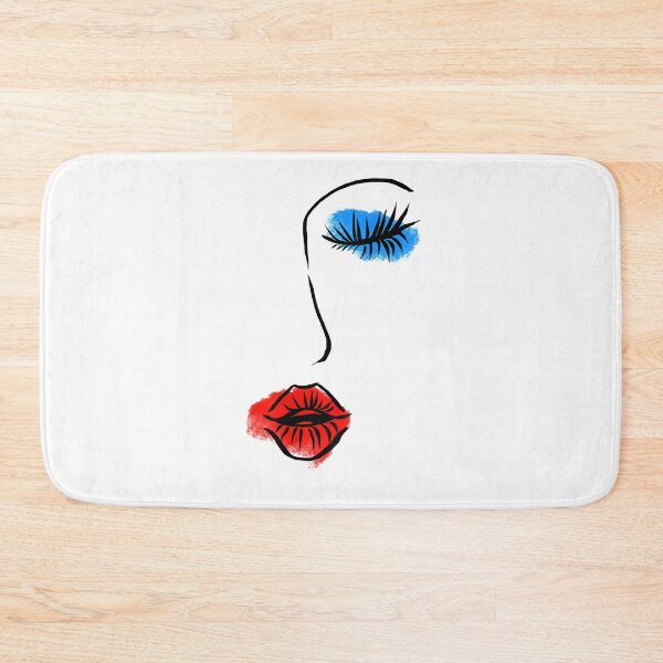 Item preview, Abstract Art Face Sketch Lipstick Makeup  designed and sold by ClareMadelane.