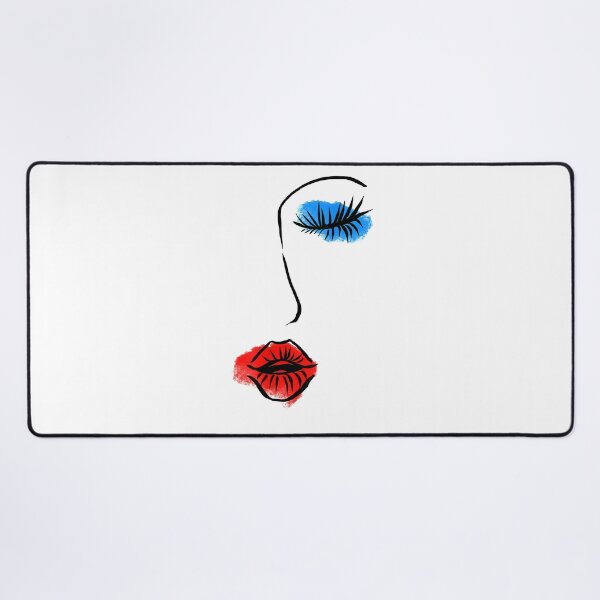 Item preview, Abstract Art Face Sketch Lipstick Makeup  designed and sold by ClareMadelane.