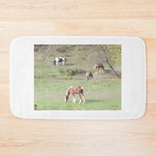 Item preview, Four horses grazing in the field designed and sold by AlicesArtistry.