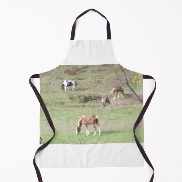 Item preview, Four horses grazing in the field designed and sold by AlicesArtistry.
