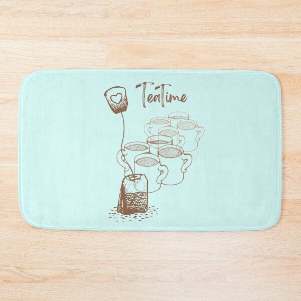 Item preview, Tea Time Tea Bag With Mugs In Line designed and sold by BeeZBeez.