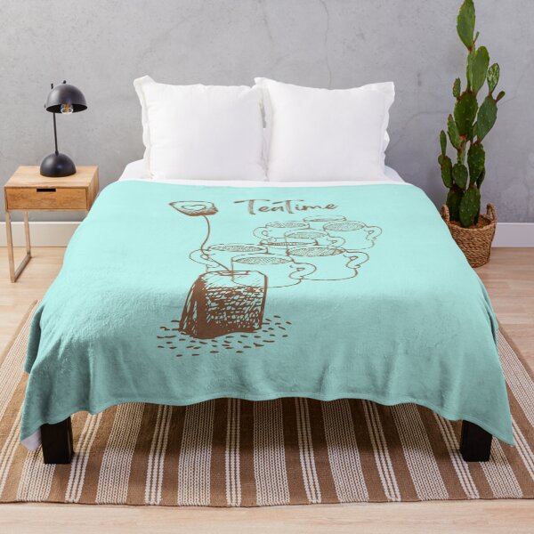 Item preview, Tea Time Tea Bag With Mugs In Line designed and sold by BeeZBeez.