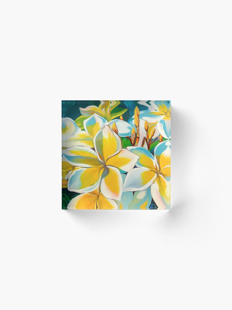 Alternate view of Plumeria Acrylic Block