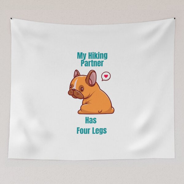 Item preview, My Hiking Partner Has Four Legs, dog lovers t-shirt and hiking designed and sold by AitElmMost.
