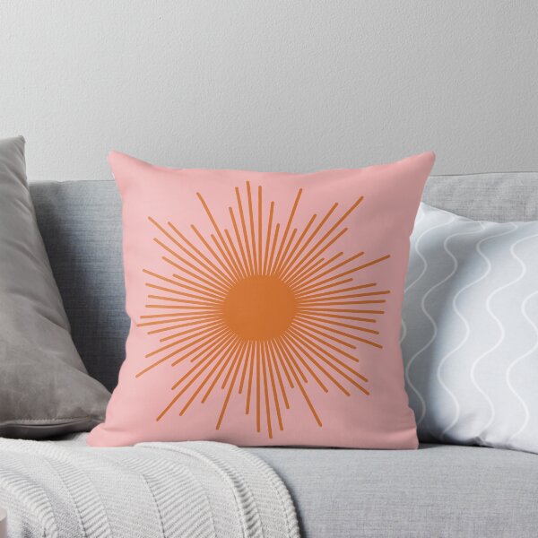Item preview, Minimalist Sunburst Sun in Pink and Orange designed and sold by kierkegaard.