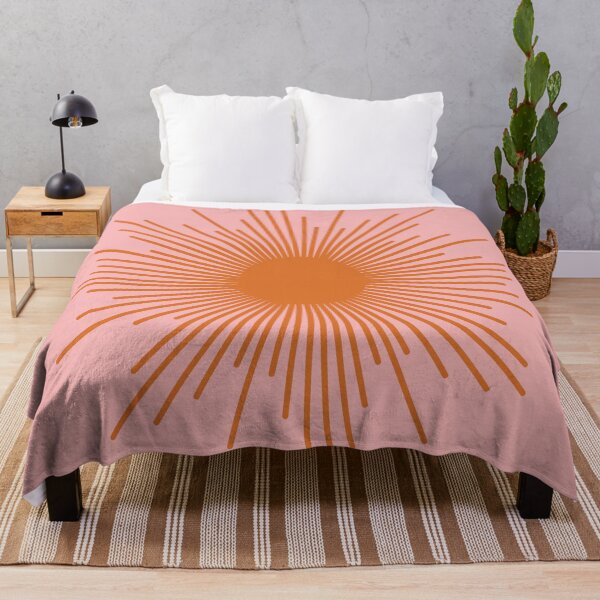 Item preview, Minimalist Sunburst Sun in Pink and Orange designed and sold by kierkegaard.