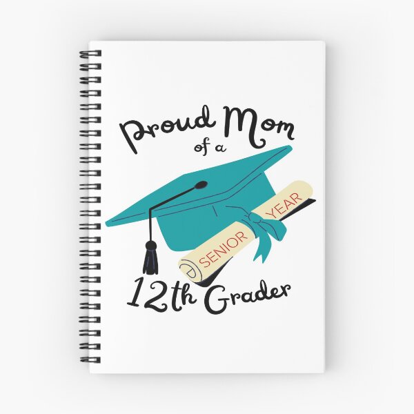 Item preview, proud mom of a 12th grader, graduation cap and diploma graphic designed and sold by Jessi-Sketches.