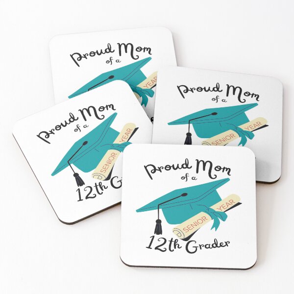 Item preview, proud mom of a 12th grader, graduation cap and diploma graphic designed and sold by Jessi-Sketches.