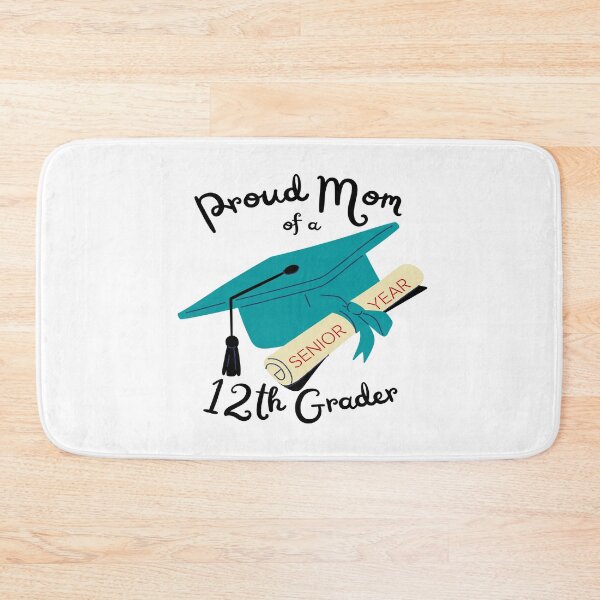 Item preview, proud mom of a 12th grader, graduation cap and diploma graphic designed and sold by Jessi-Sketches.