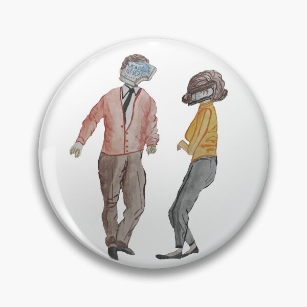 Item preview, punny 60s sitcom couple designed and sold by pundersome by @gillyguire.