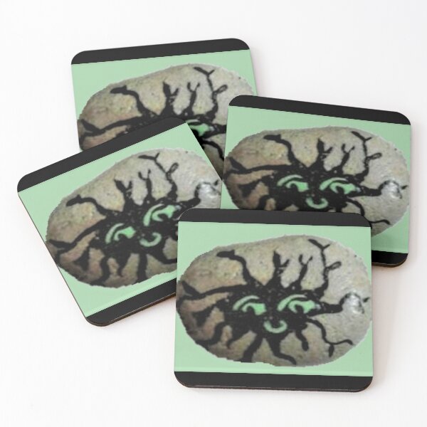 Item preview, Cracked Stone Face Green designed and sold by craftsbydaphy.