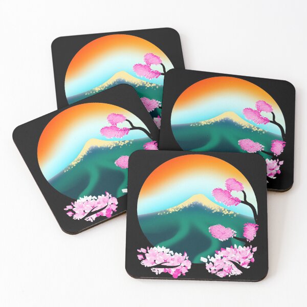 Artikelvorschau, Morgen Mt Fuji mit Sakura Blätter Vulkan entworfen und verkauft von TropicalHut.